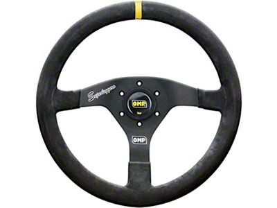 OMP Velocita Superleggero Suede Leather 350mm Diameter Steering Wheel Black - OD0-2020-071