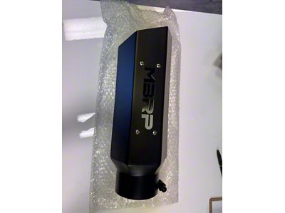 MBRP Universal Hex Tip 4in Inlet 16in Length w/ Logo - T5164BLK