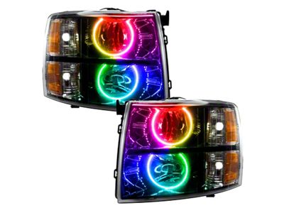 Oracle 07-13 Chevrolet Silverado SMD HL - Blk - Round - 7105-334