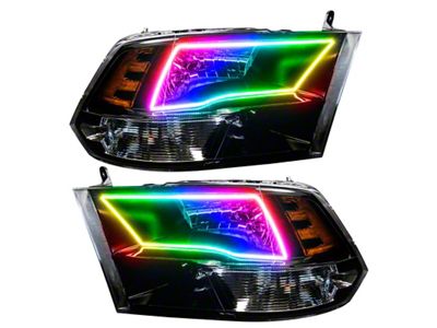 Oracle 09-17 RAM 1500 TRX Quad Pre-Assembled Headlights Blk Housing - 7121-333
