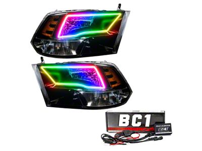 Oracle 09-17 RAM 1500 TRX Quad Pre-Assembled Headlights Blk Housing - 7121-335