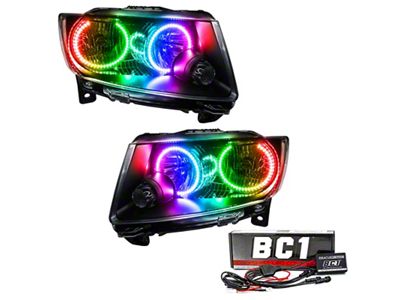 Oracle 11-13 Jeep Grand Cherokee SMD HL Non-HID -Chrome - ColorSHIFT - 7070-335