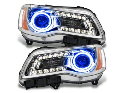 Oracle 11-14 Chrysler 300C NON HID LED Halo Headlights Chrome - 7728-002