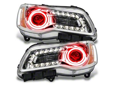 Oracle 11-14 Chrysler 300C NON HID LED Halo Headlights Chrome - 7728-003