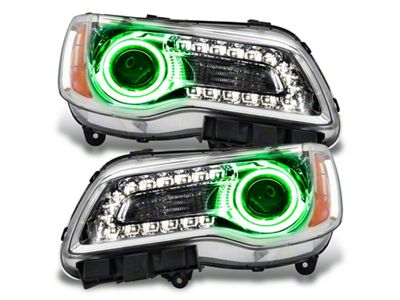 Oracle 11-14 Chrysler 300C NON HID LED Halo Headlights Chrome - 7728-004