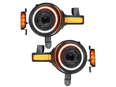 Oracle 2021+ Ford Bronco Oculus Bi-LED Projector Headlights - Amber/White - 5886-023