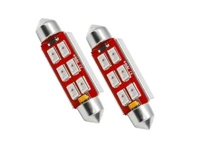 Oracle 44MM 6 LED 3-Chip Festoon Bulbs Pair - Green - 5207-004