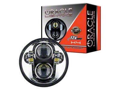 Oracle 5.75in 40W Replacement LED Headlight - Chrome SEE WARRANTY - 6913-504
