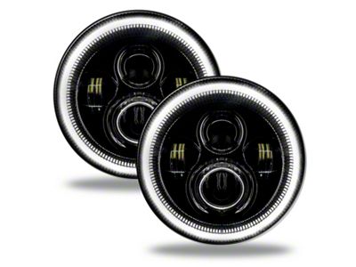 Oracle 7in High Powered LED Headlights - Black Bezel - 5769-001