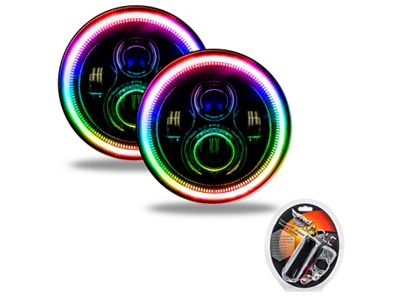 Oracle 7in High Powered LED Headlights - Black Bezel - 5769-330
