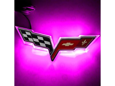 Oracle Chevrolet Corvette C6 Illuminated Emblem - Pink SEE WARRANTY - 3099-009