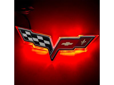 Oracle Chevrolet Corvette C6 Illuminated Emblem - Red SEE WARRANTY - 3099-003