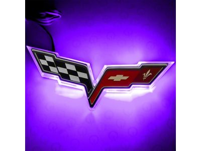 Oracle Chevrolet Corvette C6 Illuminated Emblem - UV/Purple SEE WARRANTY - 3099-007