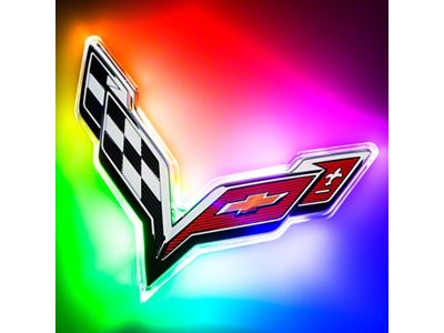 Oracle Corvette C7 Rear Illuminated Emblem - ColorSHIFT SEE WARRANTY - 3633-333
