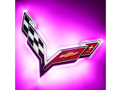 Oracle Corvette C7 Rear Illuminated Emblem - Pink SEE WARRANTY - 3633-009