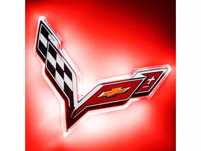 Oracle Corvette C7 Rear Illuminated Emblem - Red SEE WARRANTY - 3633-003
