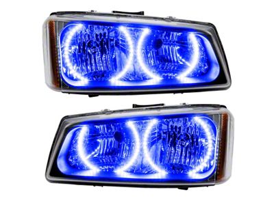 Oracle 03-06 Chevrolet Silverado Pre-Assembled LED Halo Headlights -Blue - 7197-002