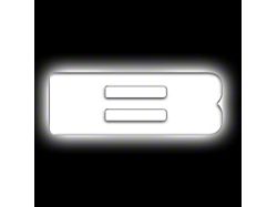 Oracle Illuminated White LED Letter Badge; Matte White; B (Universal; Some Adaptation May Be Required)