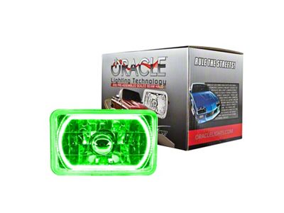 Oracle Pre-Installed Lights 4x6 IN. Sealed Beam - Green Halo - 6909-004