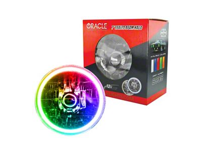 Oracle Pre-Installed Lights 7 IN. Sealed Beam - ColorSHIFT Halo
