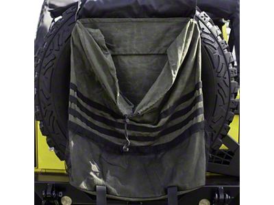 Overland Vehicle Systems Extra Large Trash Bag Tire Mount; No. 16 Waxed Canvas