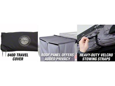 Overland Vehicle Systems HD Nomadic Quick Deploying Double Shower; Dark Gray with Green Trim