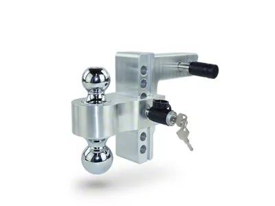 Pacbrake 2-Inch Receiver Hitch Adjustable Dual-Ball Mount; 6-Inch Drop; Blue (Universal; Some Adaptation May Be Required)
