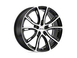 Petrol P5A Gloss Black with Machined Cut Face Wheel; 19x8; 40mm Offset; 5x112mm Bolt Pattern; 72.10mm Hub Bore