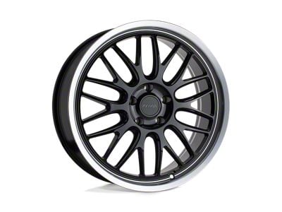 Petrol P4C Gloss Black with Machined Cut Lip Wheel; 18x8; 40mm Offset; 5x112mm Bolt Pattern; 66.56mm Hub Bore