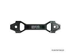 Billet Aluminum Adjustable Battery Tie Down Bracket; Gun Metal (Universal; Some Adaptation May Be Required)