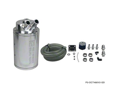 Phase 2 Motortrend Large V2 Oil Catch Tank; 480cc (Universal; Some Adaptation May Be Required)