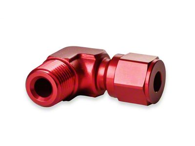 NOS Pipe Fitting Compression; 3/16 in. Tube To 90 Deg. 1/8 in. NPT FTG; Red; - 16477;
