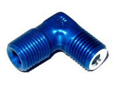 NOS Pipe Fitting Flare Jet; -3AN - 1/8 in. NPT; 90 deg.; Blue; - 17652