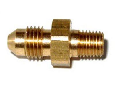 NOS Pipe Fitting Straight 180 Degree Flow; -3AN - 1/16 in. NPT; Brass; - 17944