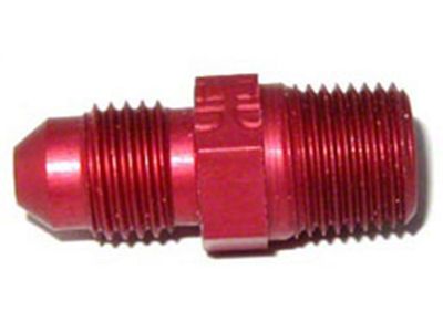 NOS Pipe Fitting Straight 180 Degree Flow; -3AN - 1/4 in. NPT; Red; - 17956;
