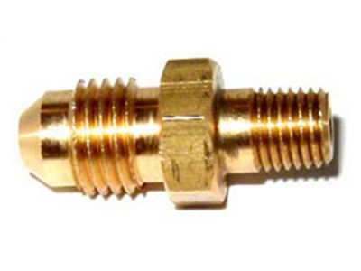 NOS Pipe Fitting Straight 180 Degree Flow; -4AN - 1/16 in. NPT; Brass; - 17945
