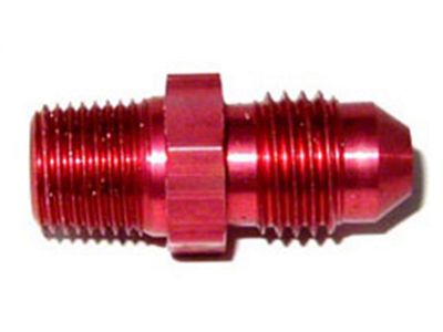 NOS Pipe Fitting Straight 180 Degree Flow; -4AN - 1/4 in. NPT; Red; - 17971