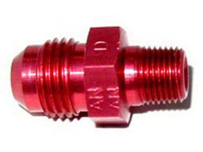 NOS Pipe Fitting Straight 180 Degree Flow; -6AN - 1/8 in. NPT; Red; - 17986;