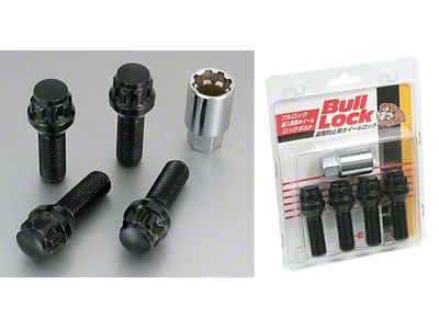 Project Kics Black Bull Lock Bolt 12X1.50 28Mm Black - W631B28