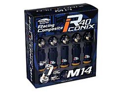 Project Kics KYO-EI R40 Iconix M14x1.25 Black Lock & Nut - WRI15KA