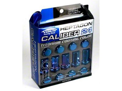 Project Kics 12X1.50 Titanium Blue Caliber Lug Nut - WHPC01