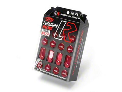 Project Kics 12X1.25 Red Leggdura Racing Lug Nuts Laser Logo - WKIZ3R