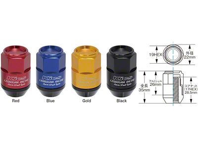Project Kics Leggdura Racing Shell Type Lug Nut 35mm Closed-End - WCL3513U