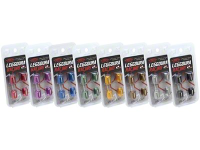 Project Kics Leggdura Racing Valve Cap Set Blue - WCKIVU
