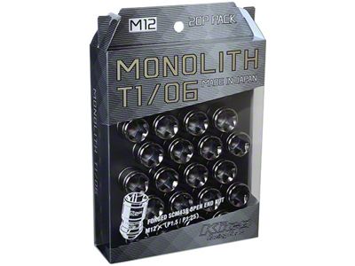 Project Kics 12 x 1.5 Glorious Black T1/06 Monolith Lug - WMN01GK