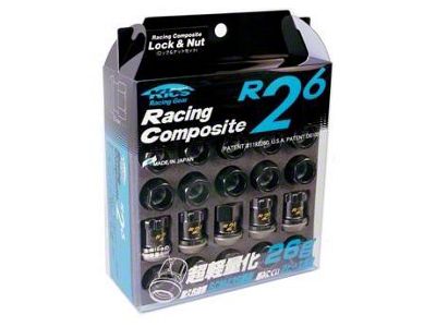 Project Kics 12X1.25 Black R26 Lug Nuts - 16+4 - 32875