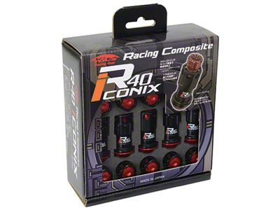 Project Kics 12X1.25 Black R40 Iconix Lug Nuts