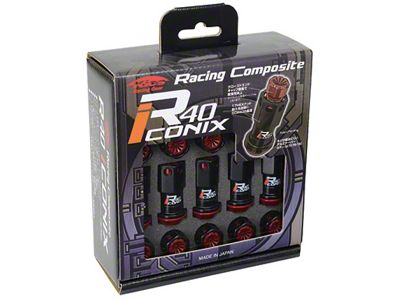 Project Kics 16+4 Locks Black R40 Iconix W/ Plastic Cap - WRIF11KK