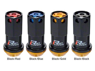 Project Kics 12X1.25 Black R40 Lug Nut - Single - WZRC13K