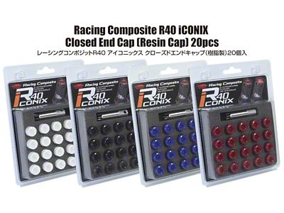 Project Kics 12x1.25 R40 Iconix Plastic Caps Red 20 Pieces - WCIF3R